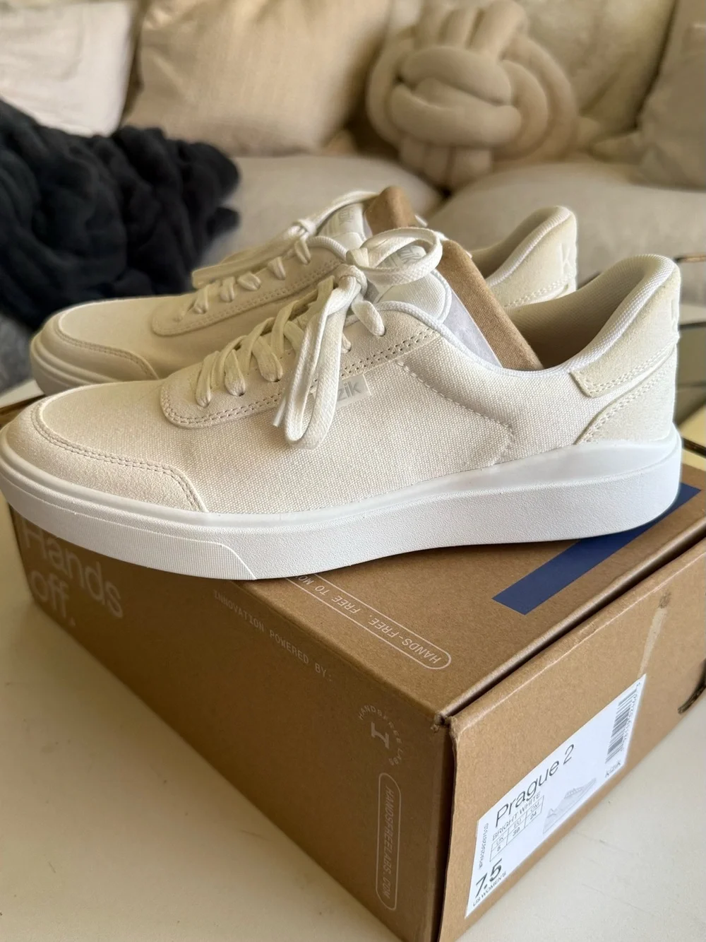 Kizik Women's Prague 2 Casual Sneakers in Cream